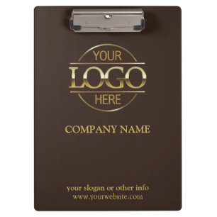 Porte-bloc Logo d'entreprise Brown personnalisé minimaliste