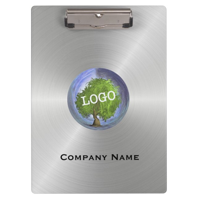 Porte-bloc Logo d'entreprise Silver (Devant)