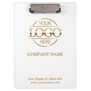 Porte-bloc Logo minimaliste personnalisé White Gold Company