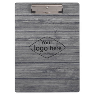 Porte-bloc Logo personnalisé porte - bloc gris bois