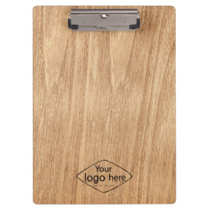 Porte-bloc logo personnalisé texture en bois