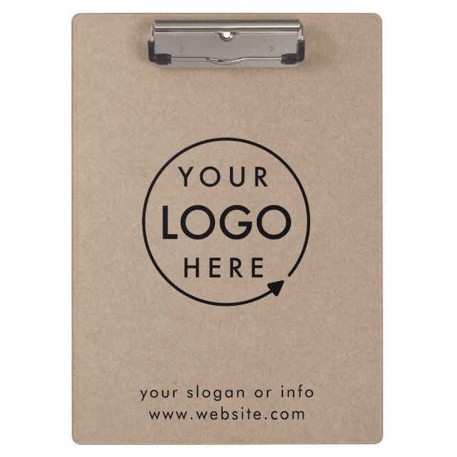 Porte-bloc Logo Rustique Kraft | Entreprise moderne (Devant)
