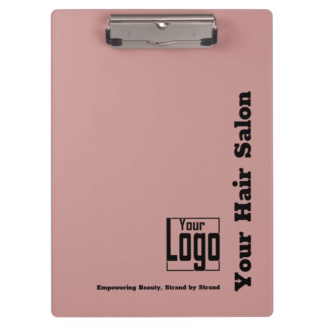Porte-bloc Logo Simple Moto Black Rose Hair Salon (Devant)