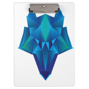 Porte-bloc loup bleu