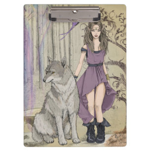 Porte-bloc Loup et Elfe