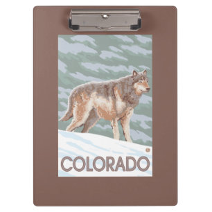 Porte-bloc Loup gris StandingColorado