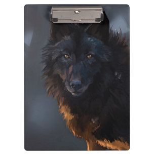 Porte-bloc Loup noir