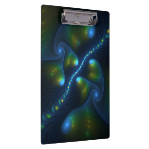 Porte-bloc Lumières de l'Imaginaire Abstrait Bleu Vert Jaune 
