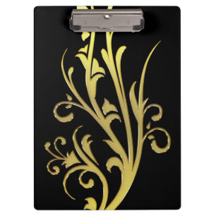 Porte-bloc Luxe Abstrait Fleur en Or Faux
