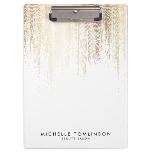 Porte-bloc Luxe Faux Gold Confetti Motif de pluie