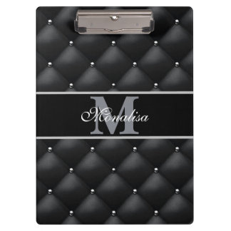 Porte-bloc luxurious black design monogramed personalized  