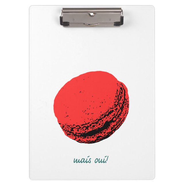 Porte-bloc macaron aux fraises (Devant)