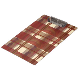 Porte-bloc Madras Plaid Fall Red