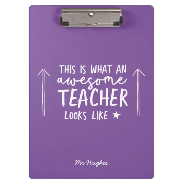 Porte-bloc Magnifique professeur de typographie moderne viole (Devant)