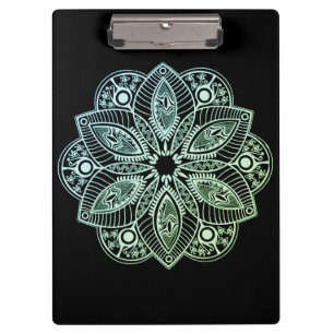 Porte-bloc Mandala Exotic Tribal Green Gradient