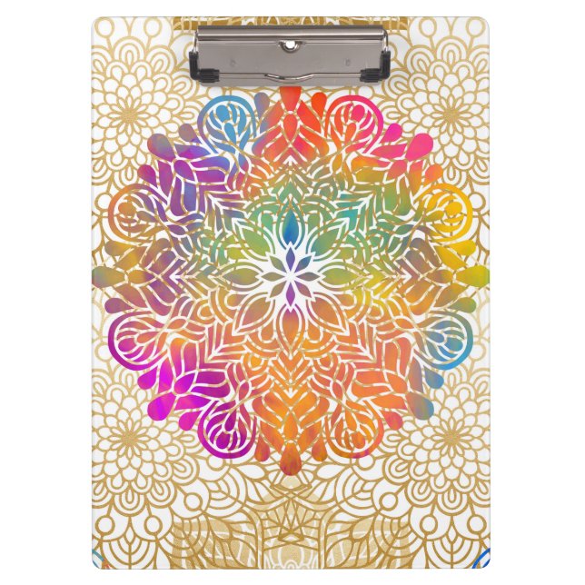 Porte-bloc Mandala multicolore (Devant)