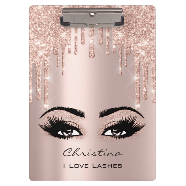 Porte-bloc Maquillage d'or rose perches d'artiste (Devant)