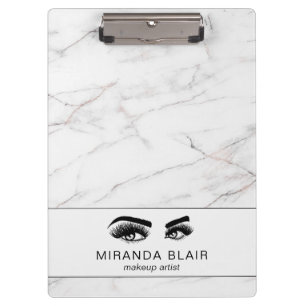 Porte-bloc Marbre blanc Luxe de maquilleur de mèches
