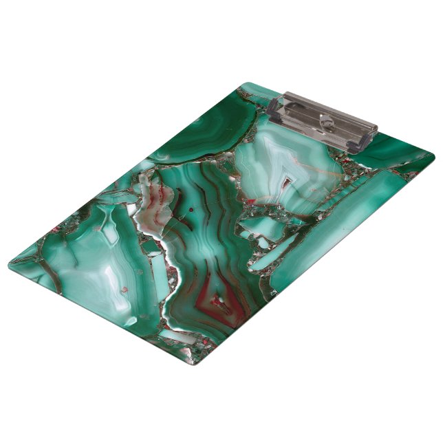 Porte-bloc Marbre de luxe d'agate de pierre gemme de (Incliné)