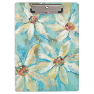 Porte-bloc Marguerites blanches sur le bleu