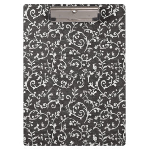 Porte-bloc Mariage Abstrait Élégant Noir Blanc