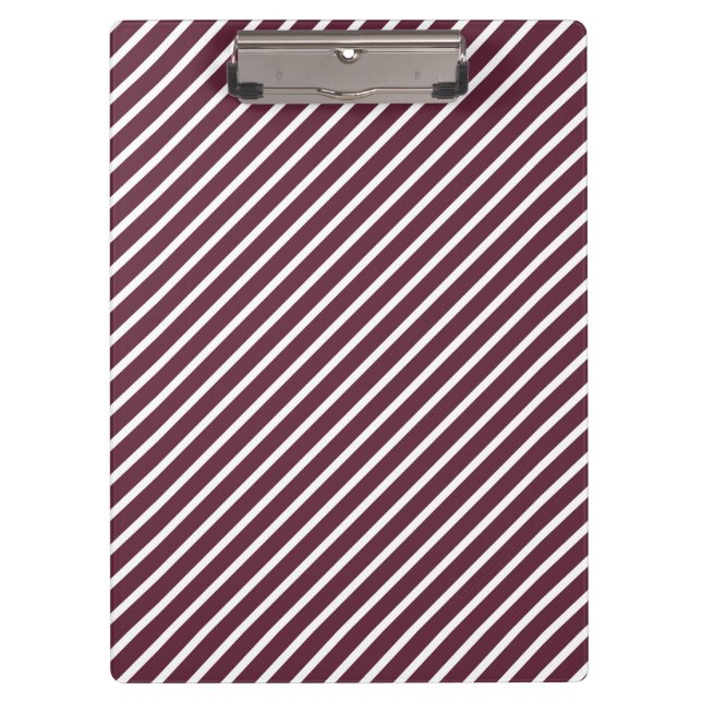 Porte-bloc Maroon, Bourgogne et Blancs en diagonale (Devant)