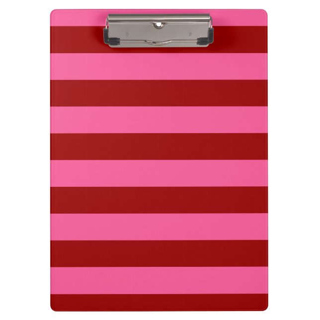 Porte-bloc Maroon Rouge rose rayures Design (Devant)