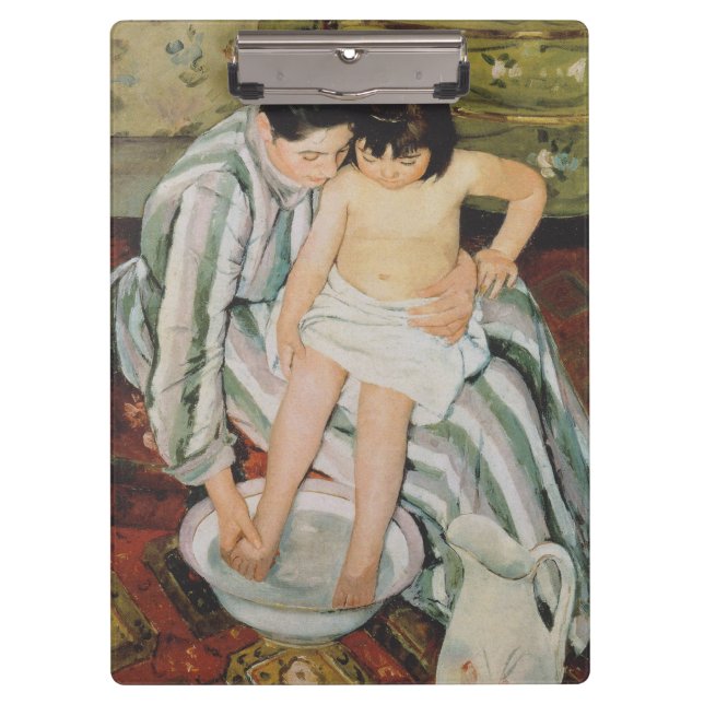 Porte-bloc Mary Cassatt Peinture sur le bain de l'enfant (Devant)