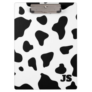 Porte-bloc Masque de vache blanche noire personnalisée