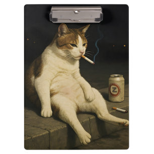 Porte-bloc Meme de chaton cigarette drôle de chat qui fume Ge