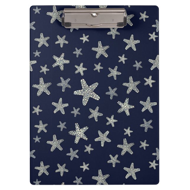 Porte-bloc Mer de motif d'étoiles de mer (Devant)