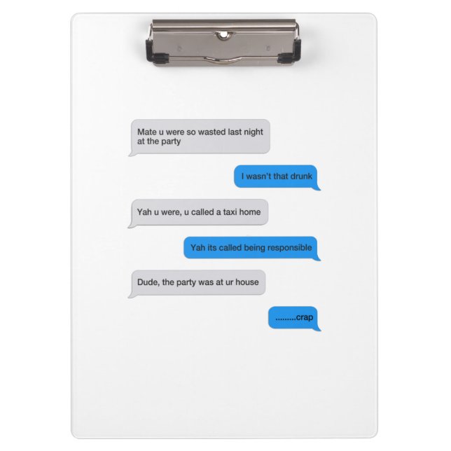 Porte-bloc Message texte amusant (Devant)