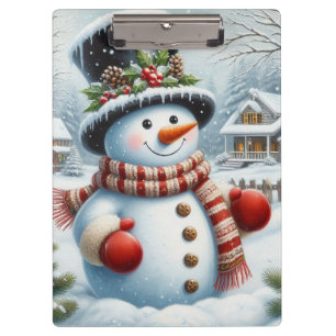 Porte-bloc Mignonne, Vintage/Whimsical bonhomme de neige de N