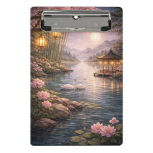 Porte-bloc mini Lac aux cygnes à fleurs de cerisie