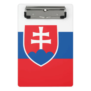 Porte-bloc Mini porte - bloc avec drapeau de la Slovaquie