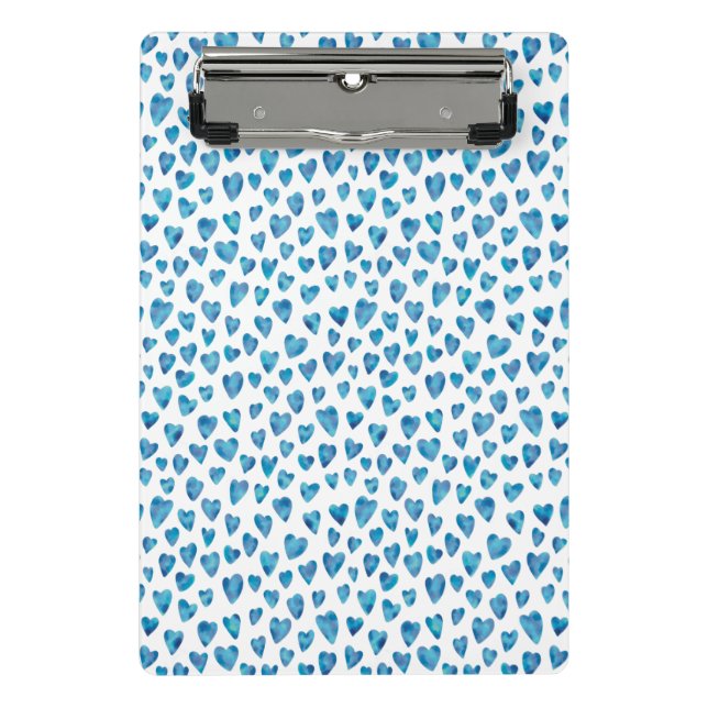 Porte-bloc Mini Porte - bloc Coeur Bleu (Devant)