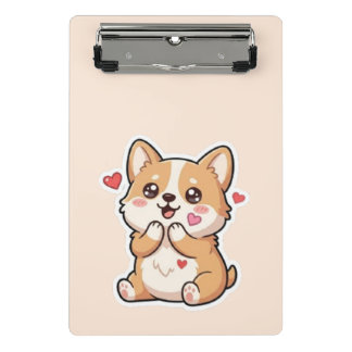 Porte-bloc miniature mignon Kawaii Corgi