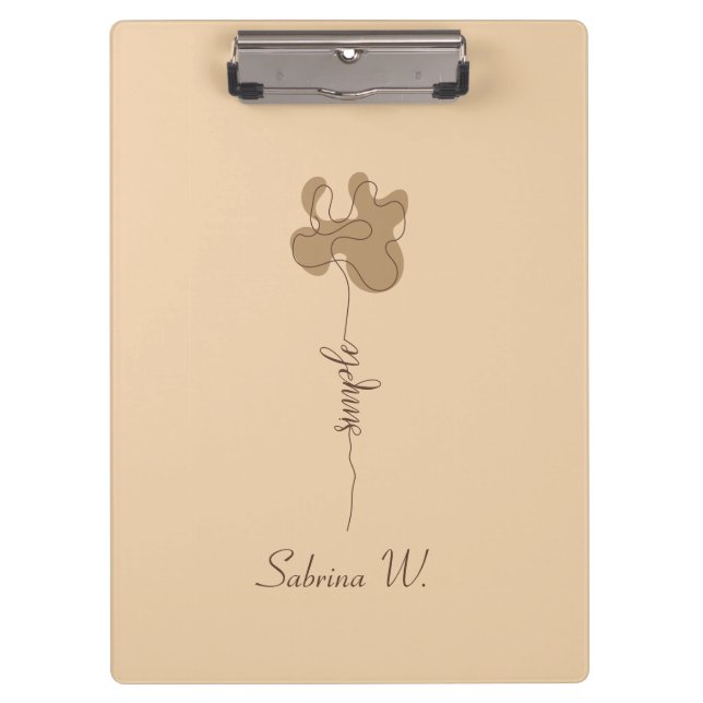 Porte-bloc Minimalism Simple Flower Clipboard (Devant)