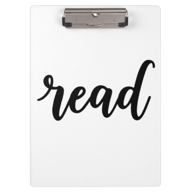 Porte-bloc Minimalist Modern Cursive "read" Calligraphy (Devant)