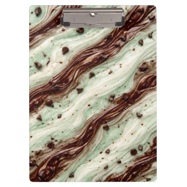 Porte-bloc Mint Chocolate Chip Milkshake Marble Design (Devant)