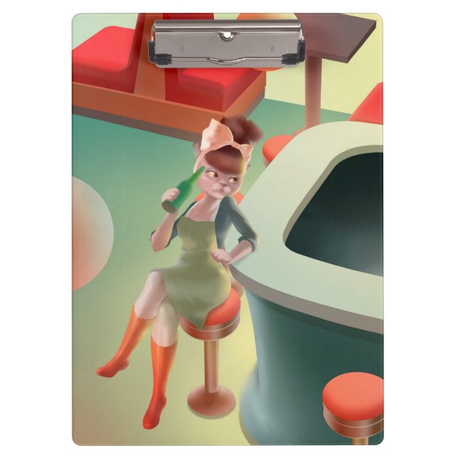 Porte-bloc Miss Meow - Late Night Bar Series (Devant)