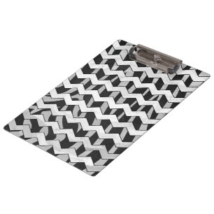 Porte-bloc Modèle Chevron noir et gris Zebra