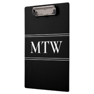 Porte-bloc Modèle de texte simple en noir et blanc