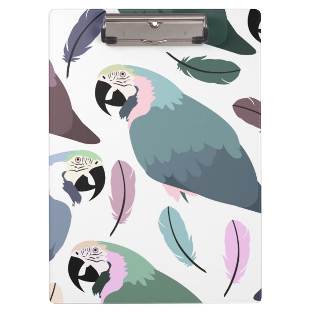 Porte-bloc Modern Parrots Tropical Pattern  (Devant)