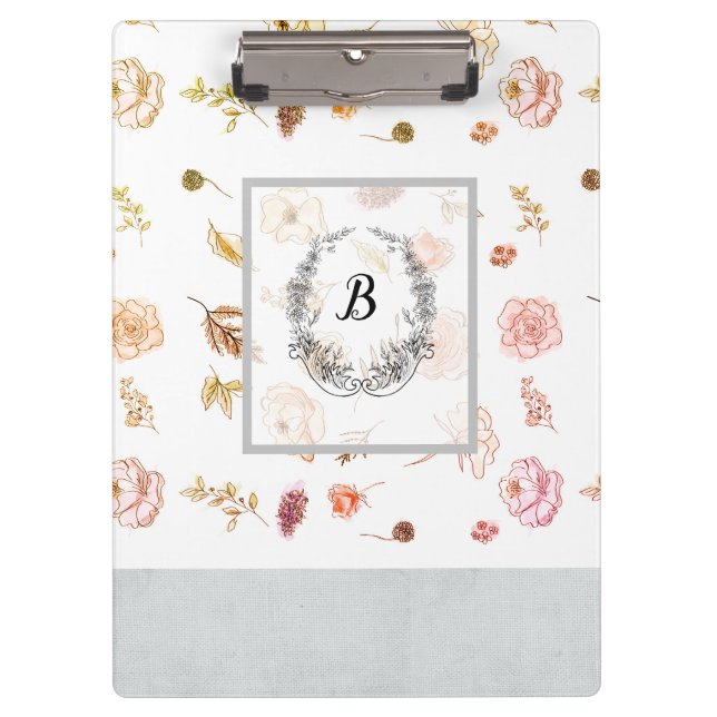 Porte-bloc Moderne Design Monogram Girly Motif 1974 (Devant)