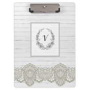 Porte-bloc Moderne Design Monogramme Bois Vintage