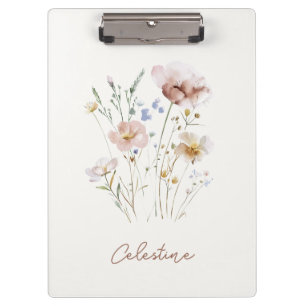 Porte-bloc Moderne Fleur Douce Nom Personnalisé