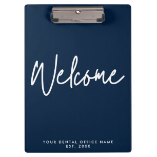 Porte-bloc Moderne minimaliste Bienvenue Script Bureau dentai