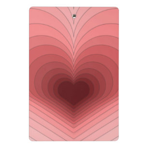 Porte-bloc Moderne Rétro Funky Rouge Rose Coeur Mini Porte -
