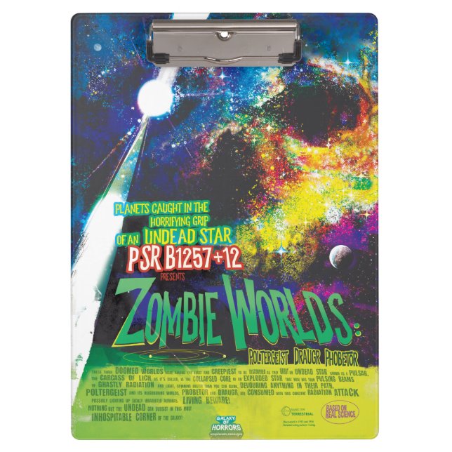Porte-bloc Mondes Zombie Galaxie d'Halloween (Devant)